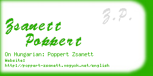 zsanett poppert business card